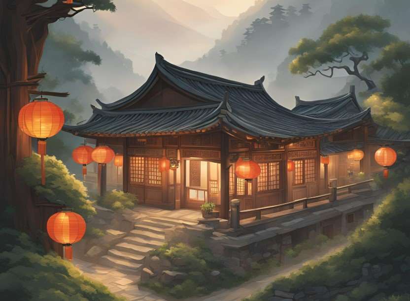 Ilustration d'une auberge ancienne (image générée par IA)