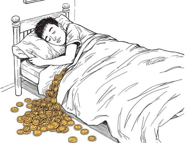 15 chaînes d'argent causant la perte d'un homme (légende chinoise, illustration IA)