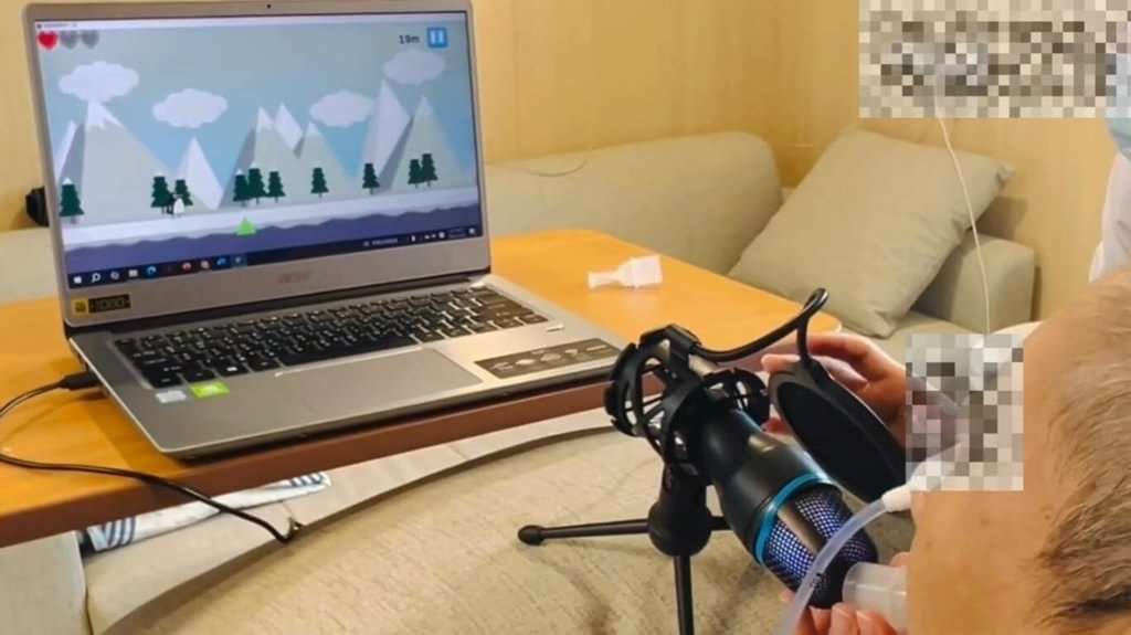 Rééducation à la réalimentation par le jeu interactif d'IA (photo CNA via l'hôpital Weigong)