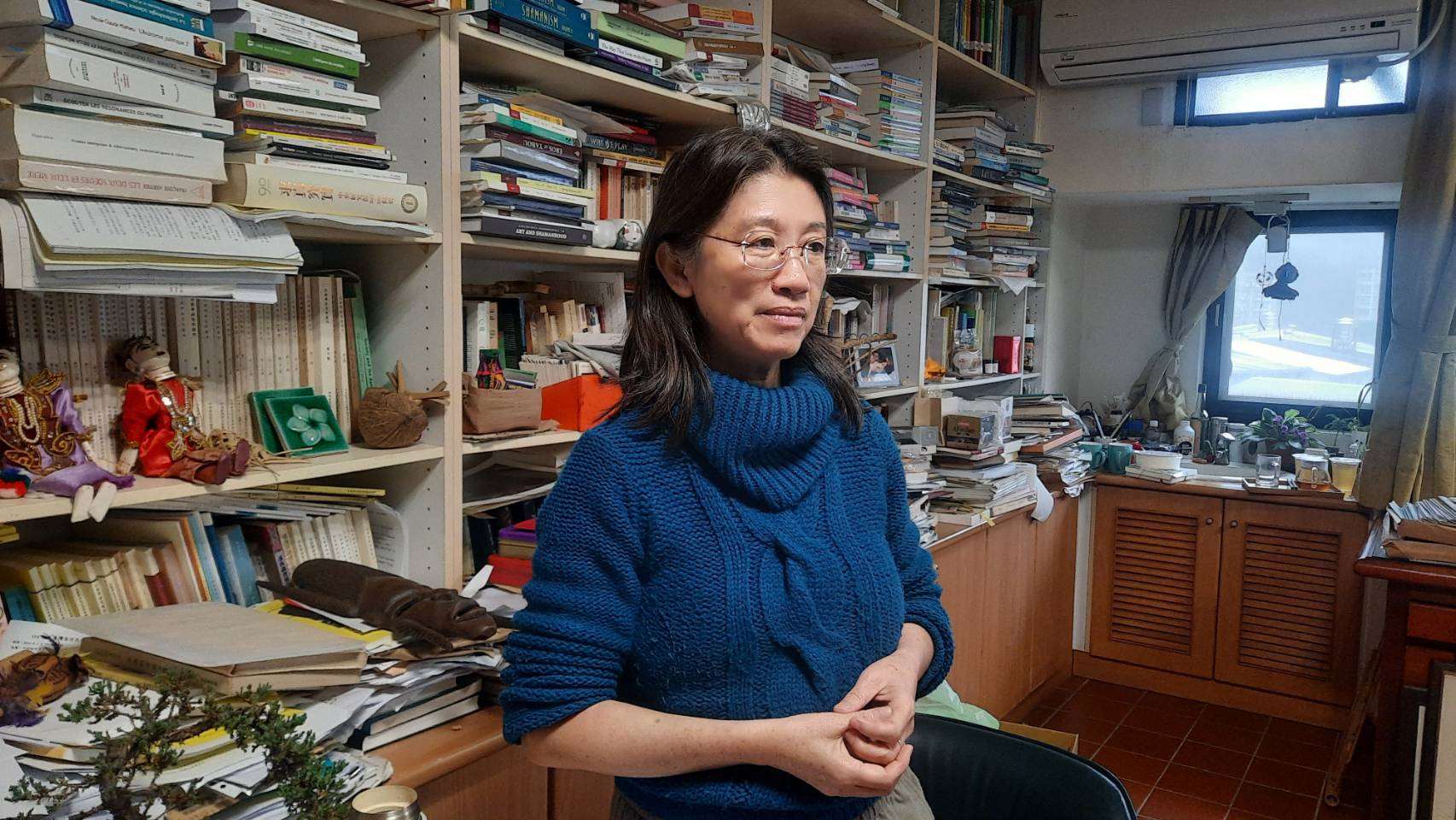 Liu Pi-chen dans son bureau, à l'Academia Sinica (photo Rti)
