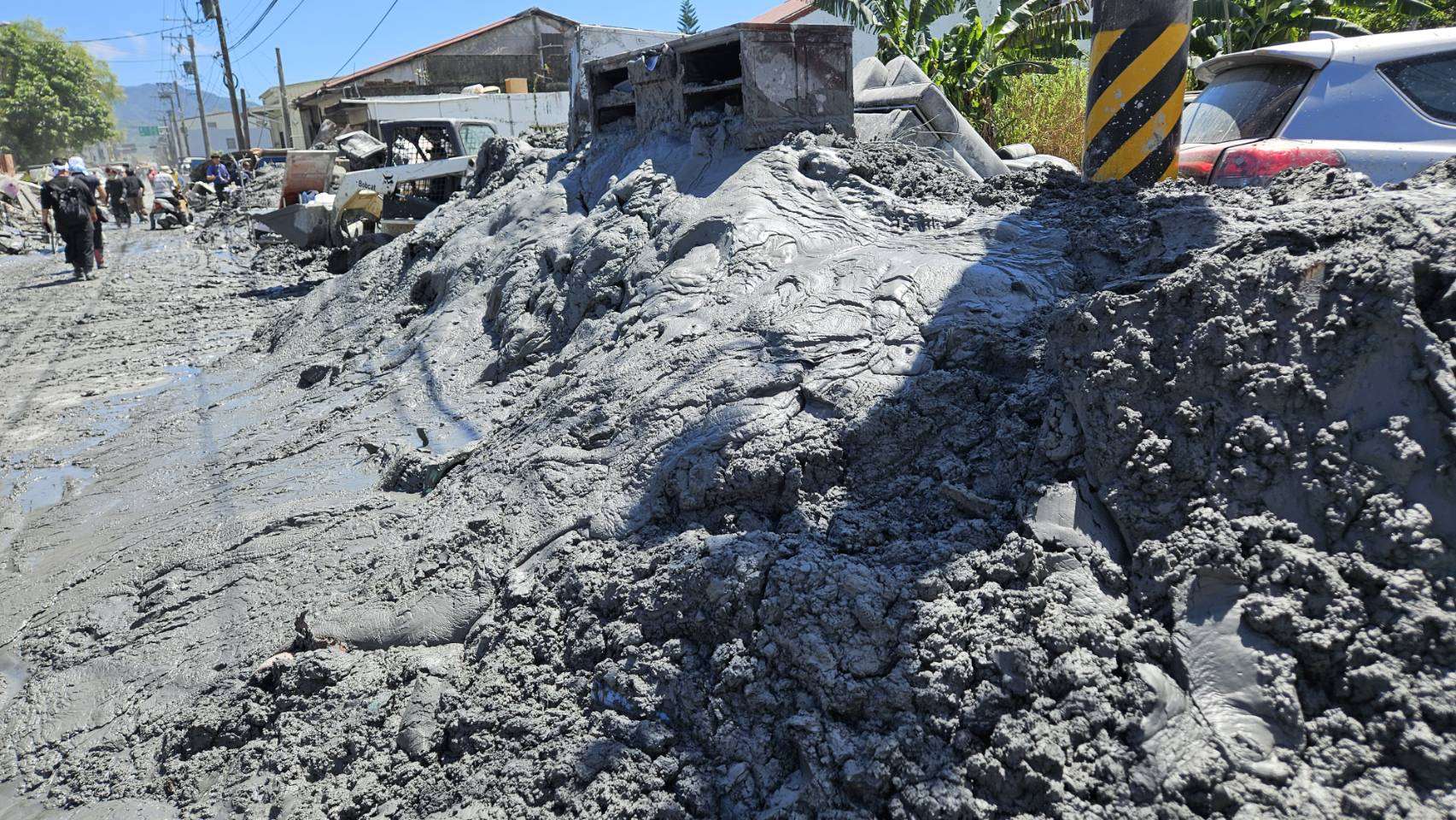 La commune Guangfu dévastée par les Inondations provoquées par le débordement d'un lac de barrage en septembre 2025 (archives, Rti)