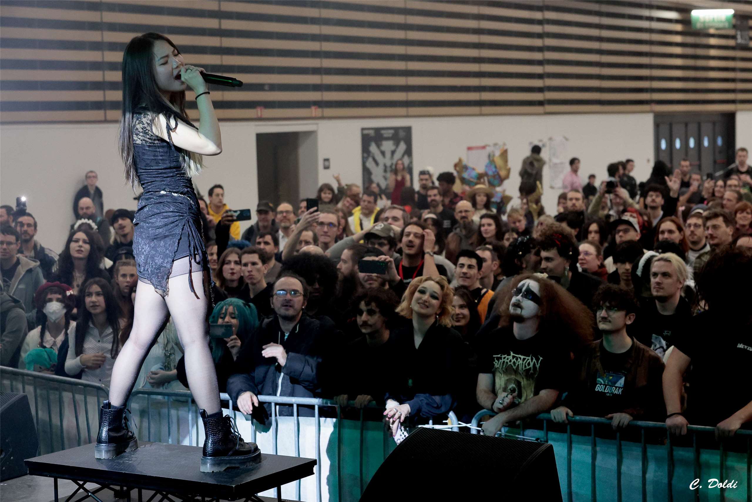 Tracy sur la scène de la Japan Touch à Lyon (photo Christian Doldi)
