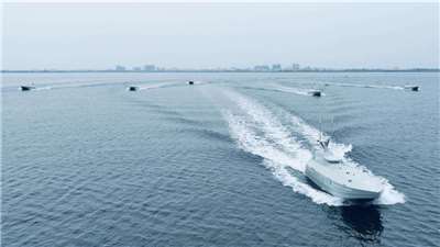 Pour illustration: un modèle de bateau drone USV développé par Thunder Tiger Technology (Photo fournie par la compagnie taïwanaise)