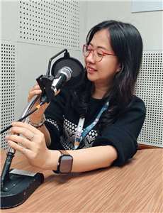 Jesica Lesmanaj interviewée à Rti (photo Rti)