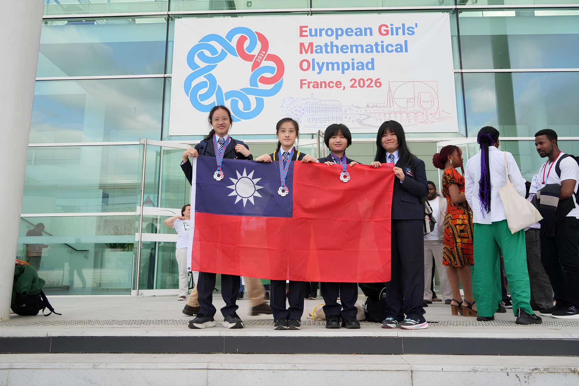 L'équipe taïwanaise participante à l'EGMO 2026 (photo : min. de l'Éducation)