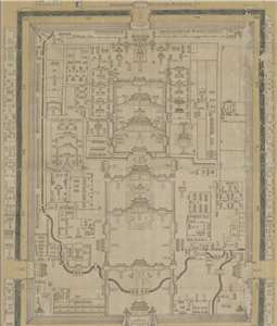 Image 1: Carte de la Cité impériale, des palais et des bureaux de gouvernement (source MNP)