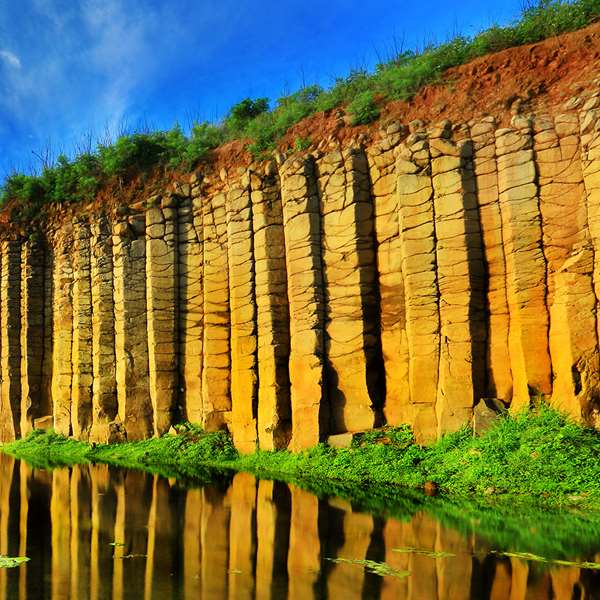 Les orgues basaltiques aux Pescadores (photo, bureau touristique de Penghu)