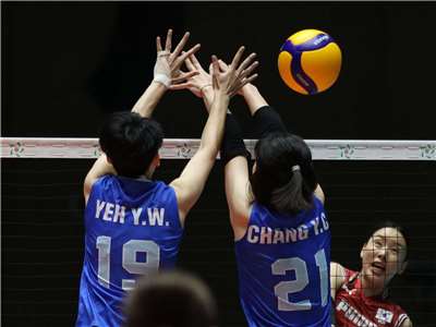 Les volleyeuses taïwanaises s'inclinent pour la 1e finale de leur histoire en Coupe d'Asie et terminent vice-championnent derrière les sudcoréennes (photo fournie par la Fédération asiatique de volley-ball)