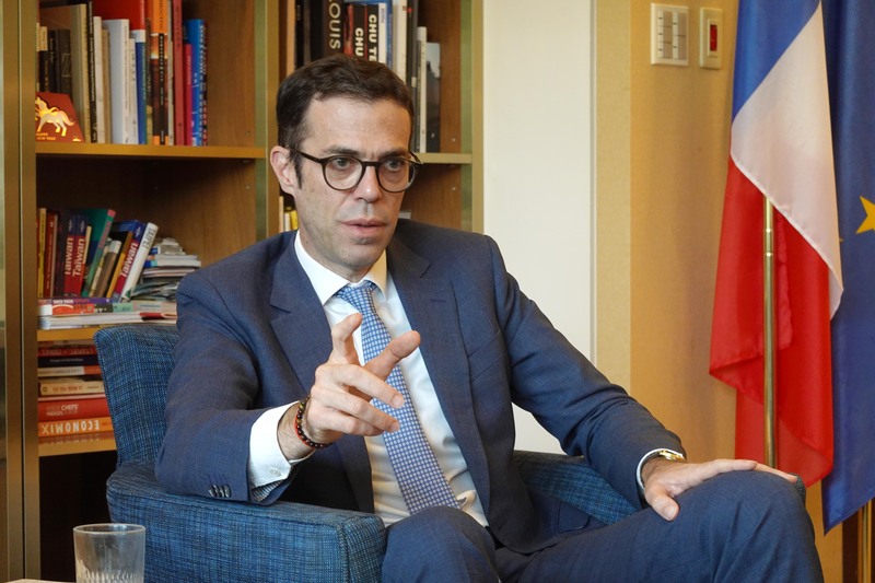 Le directeur du BFT Franck Paris s'est adressé à la presse le 7 juillet 2026 pour faire le bilan de son mandat de trois ans à Taïwan (photo : CNA)
