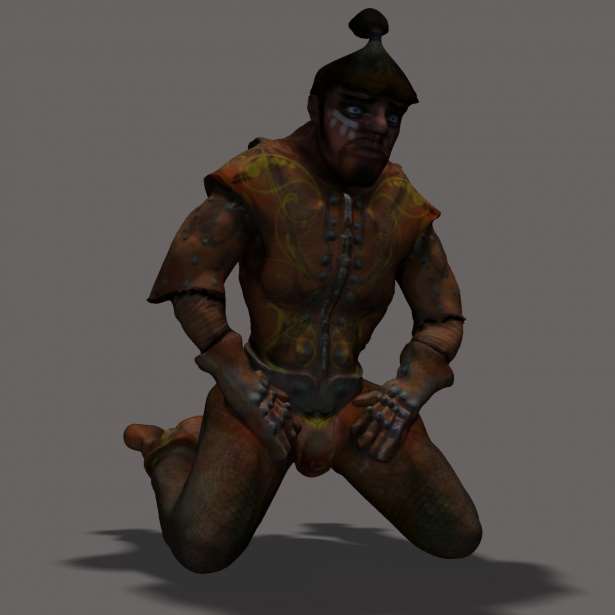 Fidélité d'un guerrier (figurine en terre cuite, pour illustration - Domaine publique)