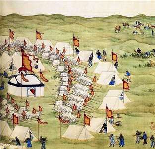 Illlustration d'un champ de bataille (par Yu Zhiding, Fan Chenglie (Wikimedia commons)