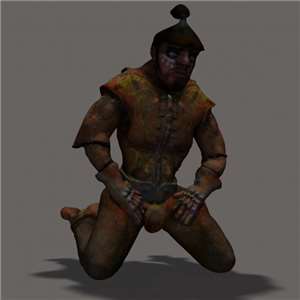 Fidélité d'un guerrier (figurine en terre cuite, pour illustration - Domaine publique)