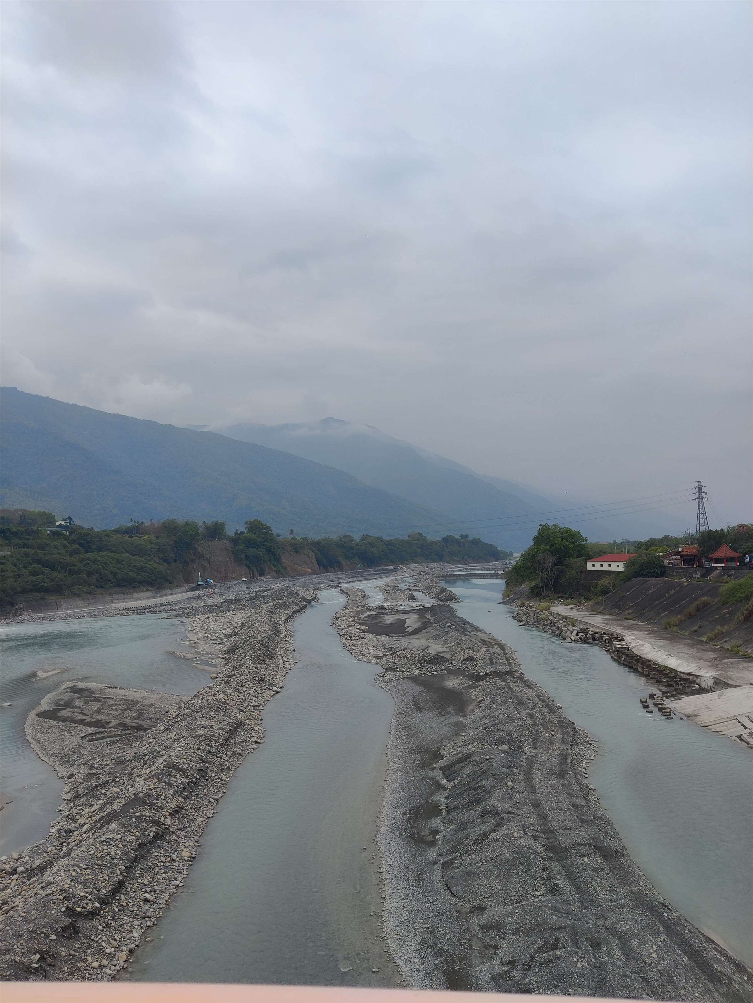 Une rivière en tresse, ici la rivière Laonong (photo : Grégoire Ramé) 