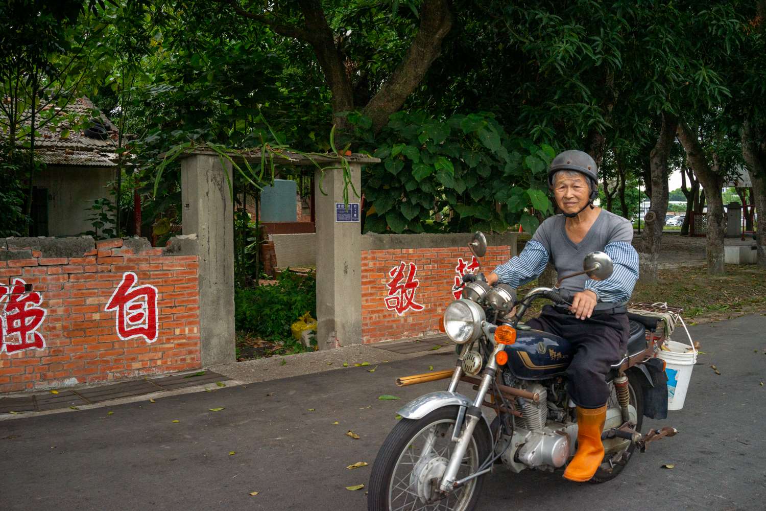 Dans l'ancien village de garnison Jianguo à Huwei (photo : Sasa)
