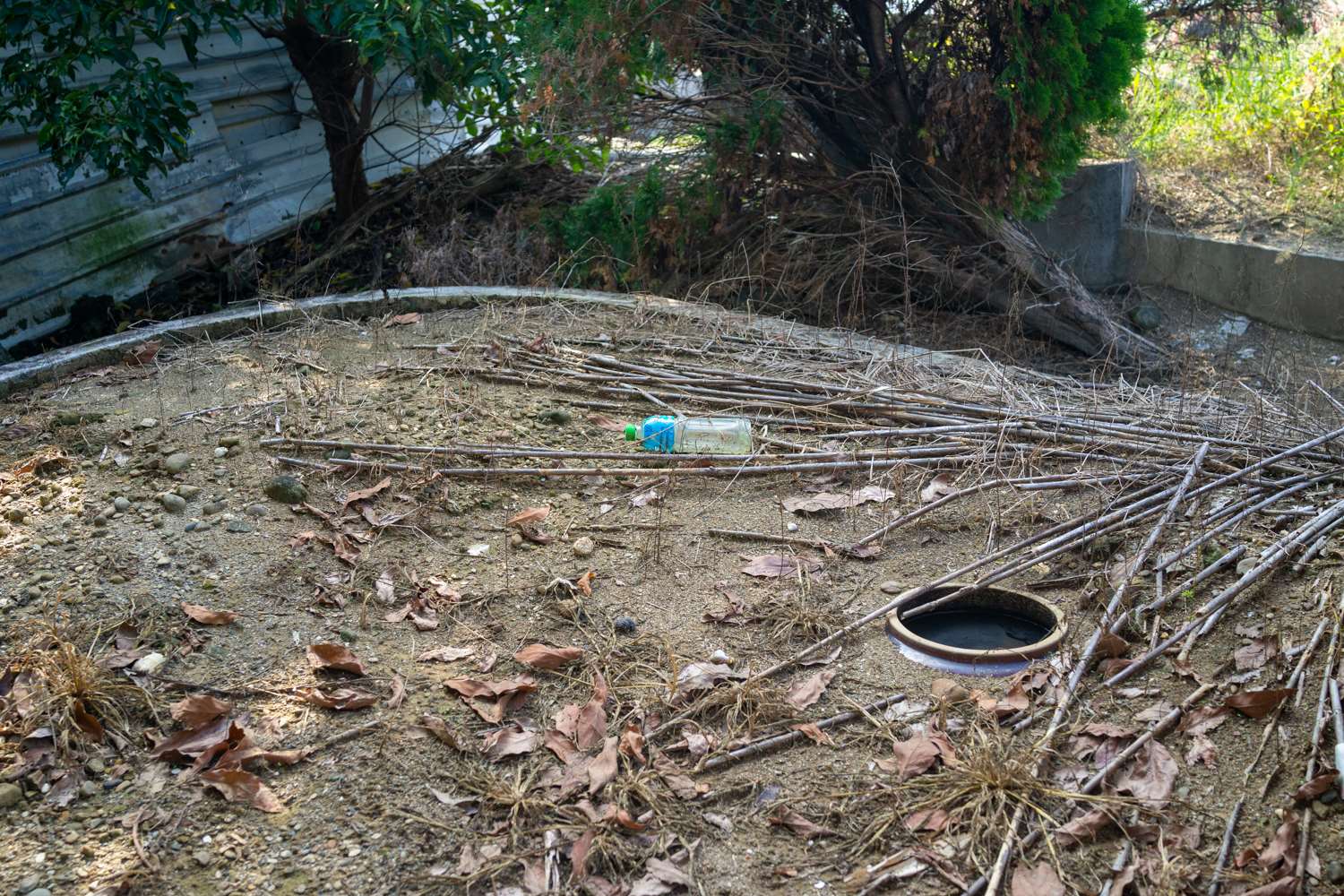 5e cimetière Niaosong à Kaohsiung, une tombe vidée (photo : Sasa)