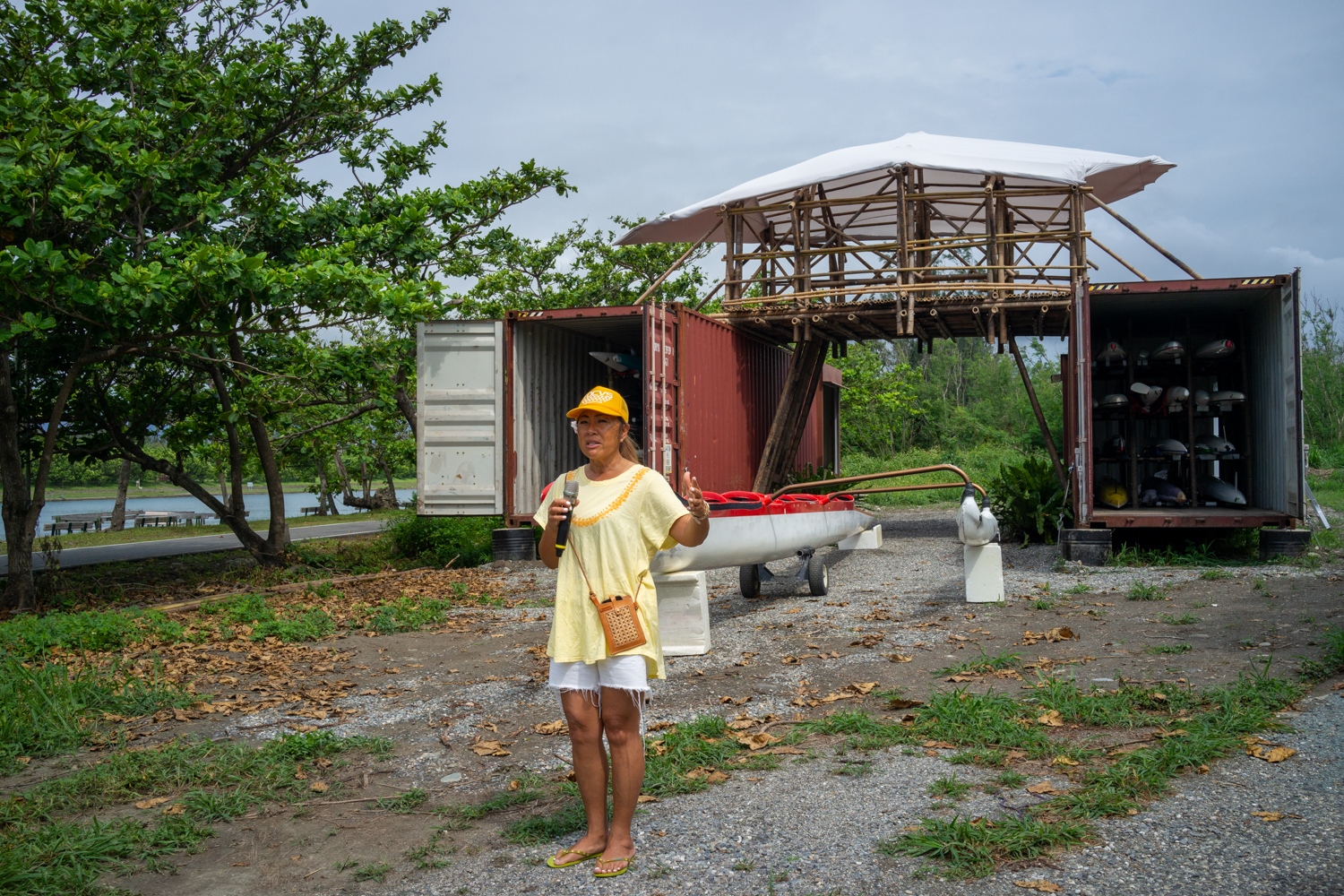 Yvonne Chiang, fondatrice de l'association taïwanaise de pirogues à balancier (Taiwan Outrigger Canoe Club) - photo : Sasa