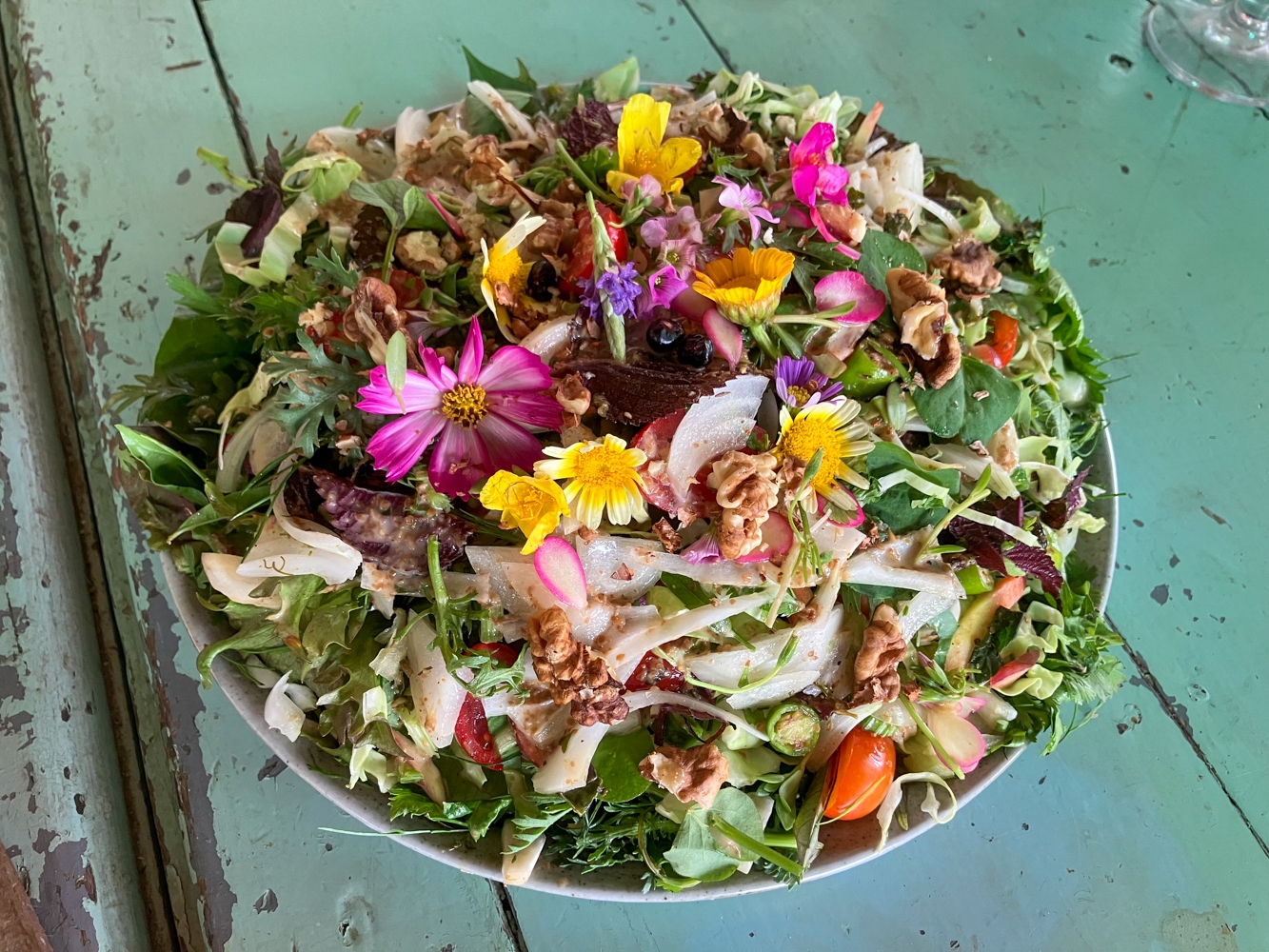 Une salade exquise préparée par Fidel ! (photo : Sasa)