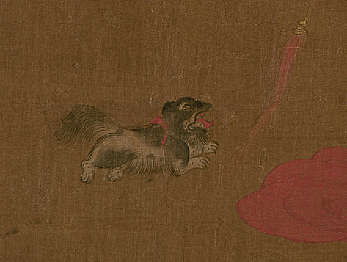 Image 2-2: Dames de la cour aux cheveux ornés de fleurs, détail (source MNP)