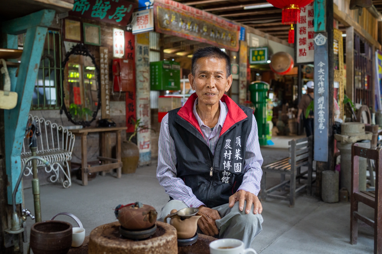 M. Chen Ming-huei qui a pris l'initiative de bâtir le Musée de la campagne de Ding tsai yuan à Xingang dans le comté de Chiayi (photo : Sasa)