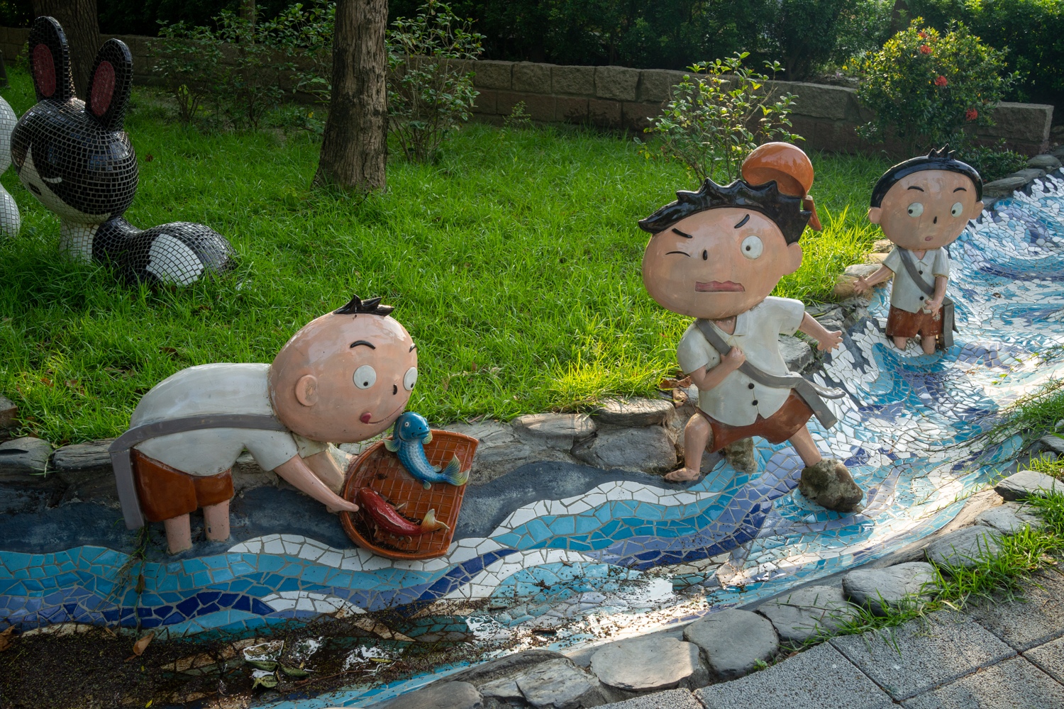 Des céramiques exposées à Bantaoyao, le paradis pour les enfants ! (photo : Sasa)