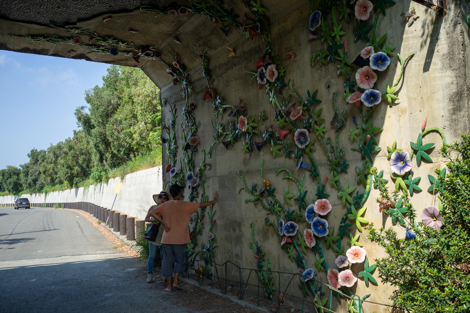 Un pont décoré avec des céramiques à Xingang, Chiayi (photo : Sasa)