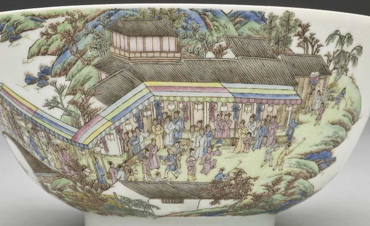 Image 4-5: Coupes à décor de la fête des Lanternes en émaux peints (source MNP)