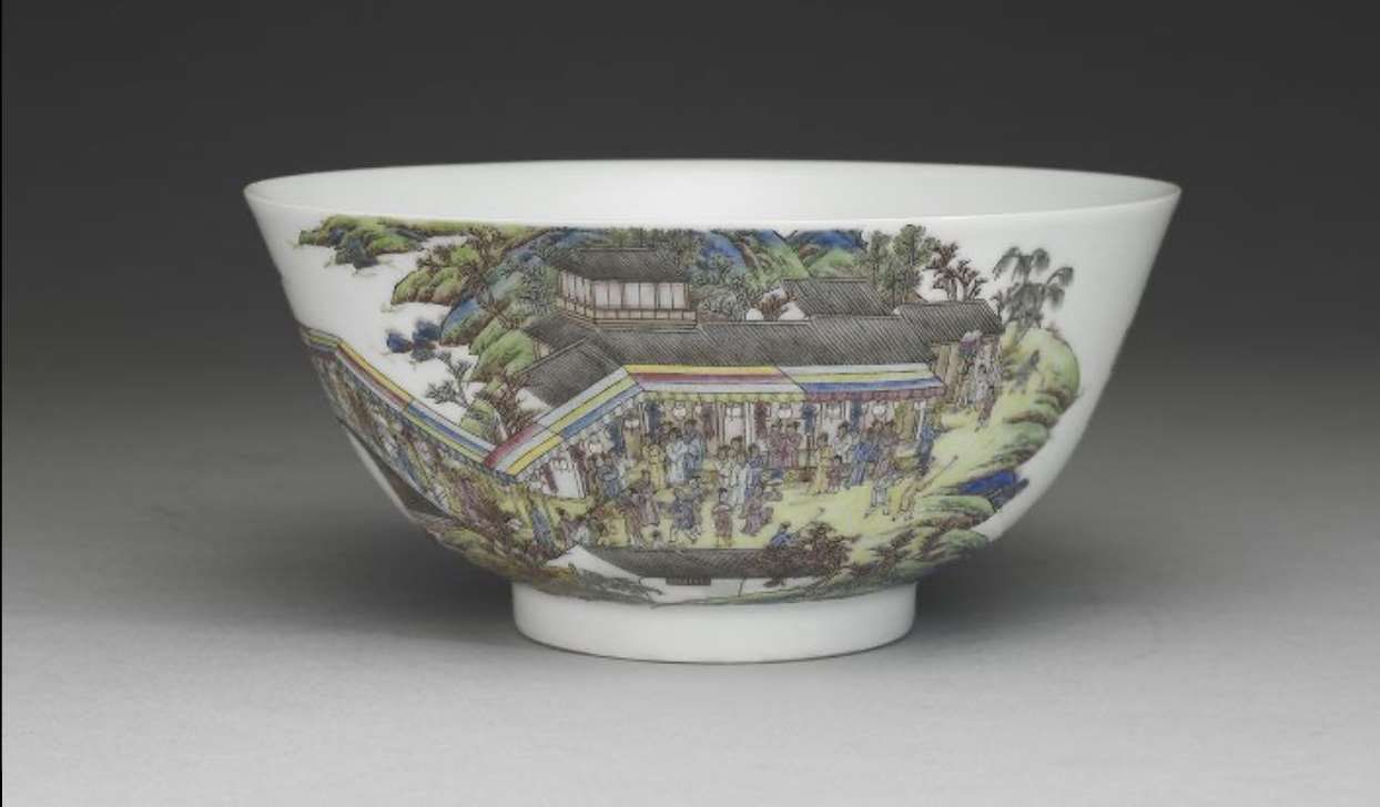 Image 4-1: Coupes à décor de la fête des Lanternes en émaux peints (source MNP)