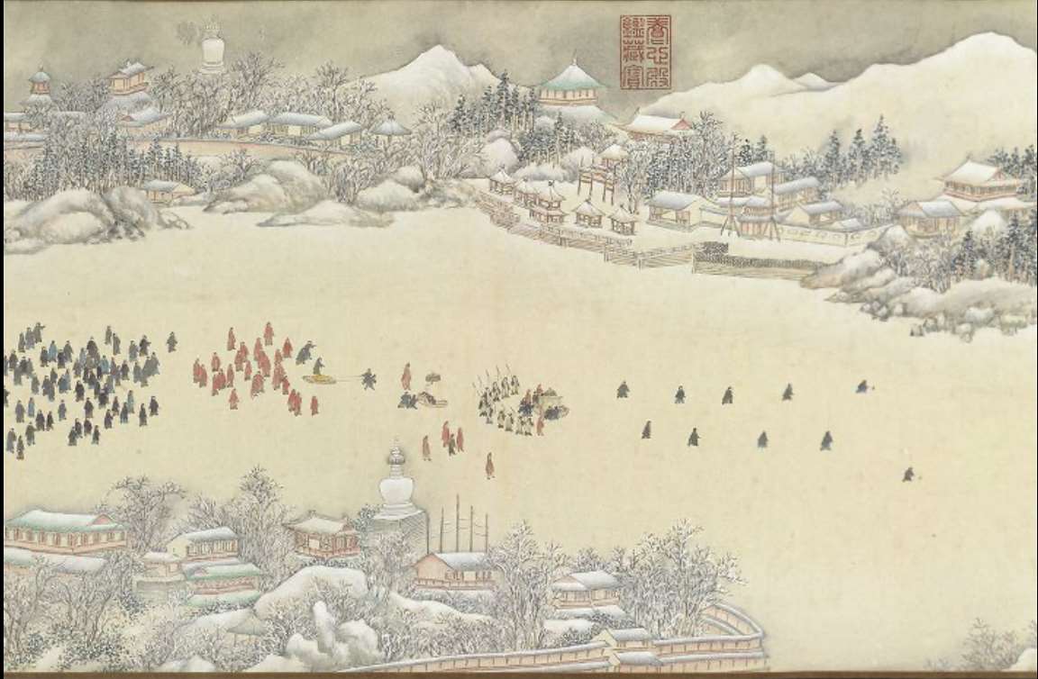 Image 6-1: Poème Impérial sur l'Équitation et la Luge sur Glace dans la Neige (source MNP)