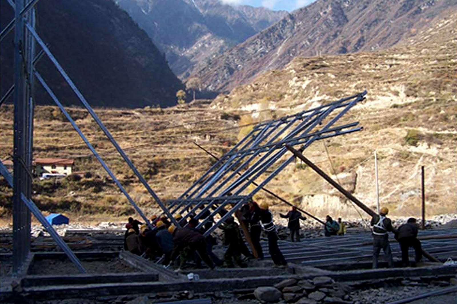 Construction post-catastrophe à Yangliu, dans le Sichuan en Chine (photo : Hsieh Ying-chun) 法語組專用