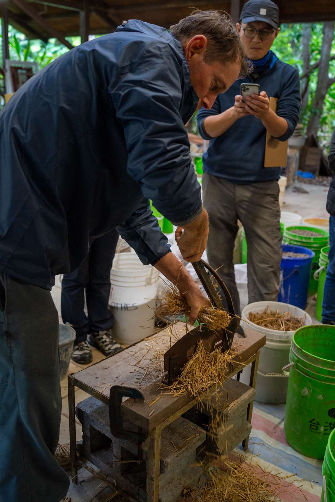 Pour couper la paille, un outil très pratique ! (photo : Sasa) 