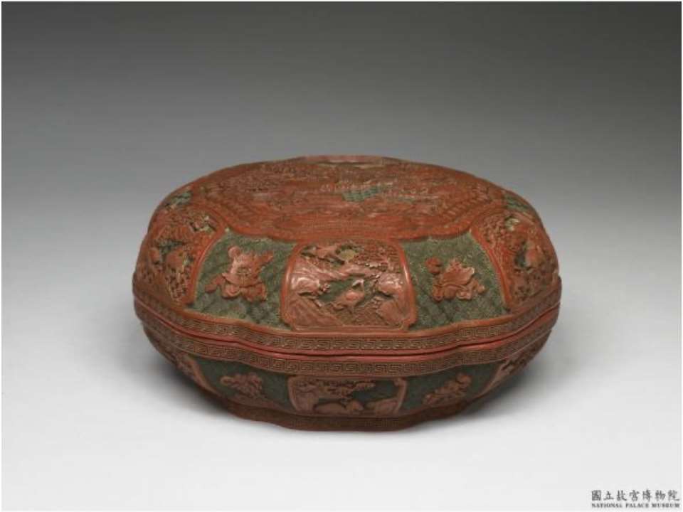 Image 2-1: Boîte lobée en laque sculptée à décor de scène agricole (source MNP)