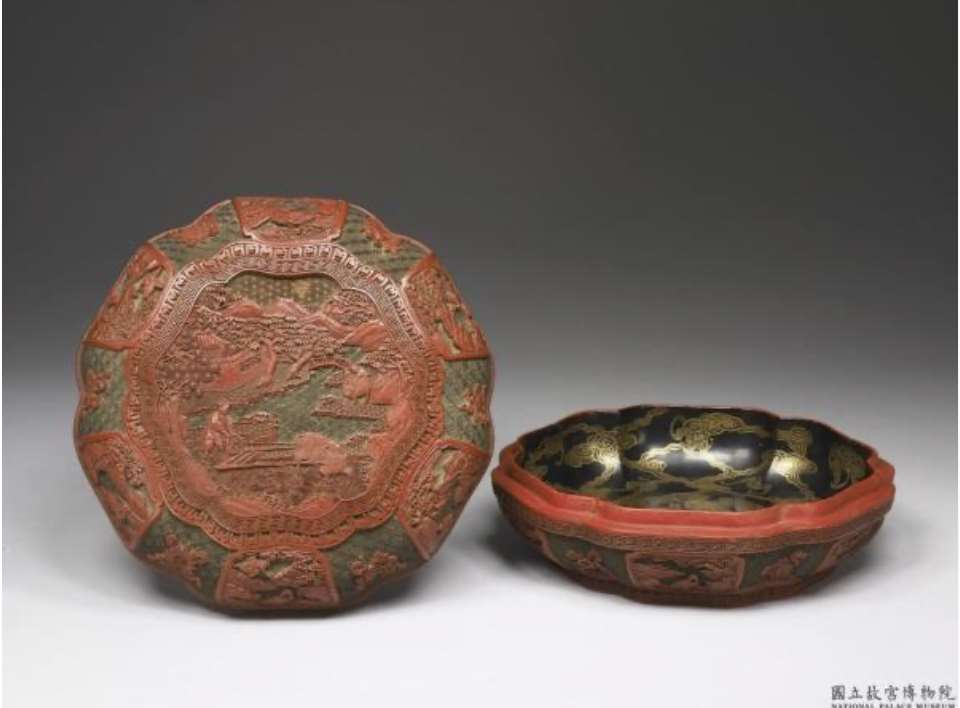 Image 2-2: Boîte lobée en laque sculptée à décor de scène agricole (source MNP)