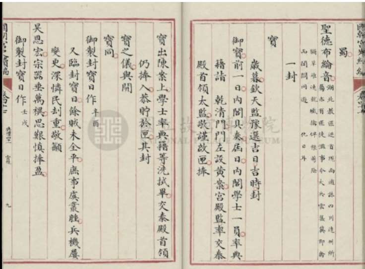 Image 4: Guochao Gongshi Xubian, Histoire Supplémentaire du Palais de la Dynastie Actuelle (source MNP)