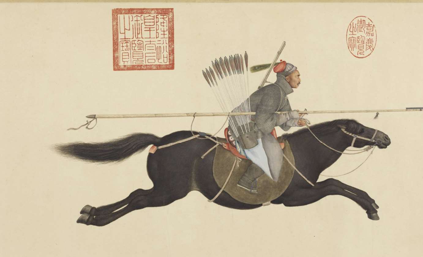 Image 4: Ayusi balayant les bandits à la lance (source MNP)