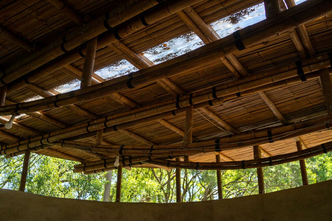 Le magnifique plafond en bambou (photo : Sasa)