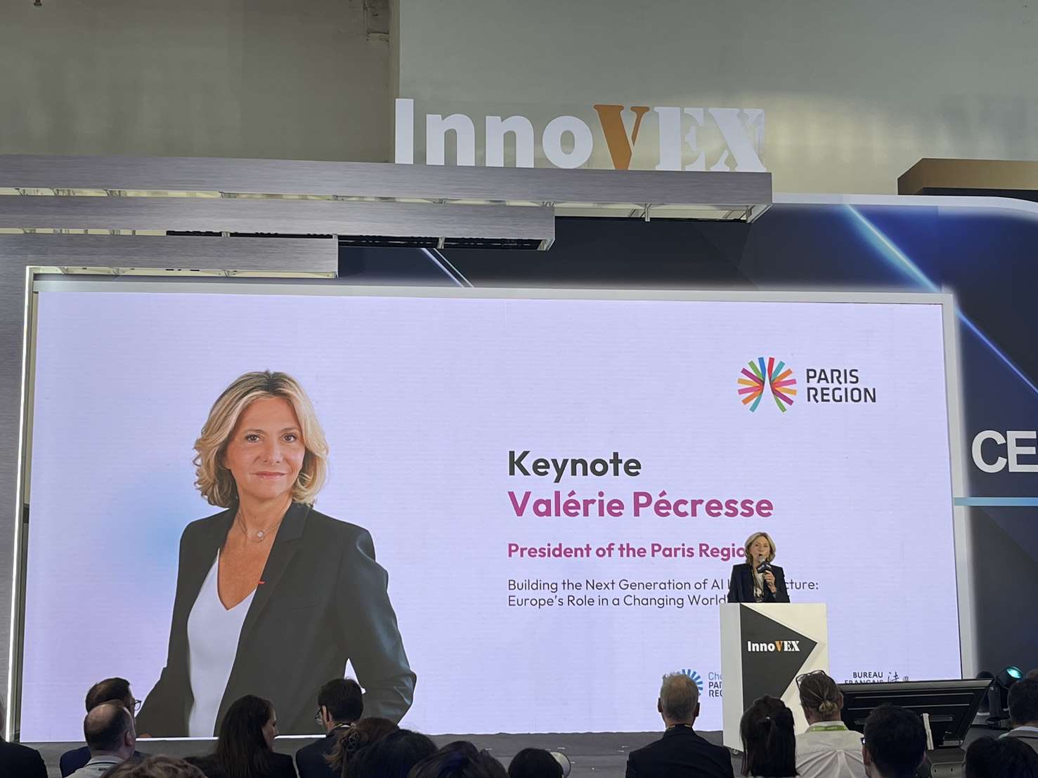 Innovex 2026 : Keynote de Valérie Pécresse sur le rôle de l'Europe et de la région Île-de-France pour les infrastructures IA de demain (photo Rti)