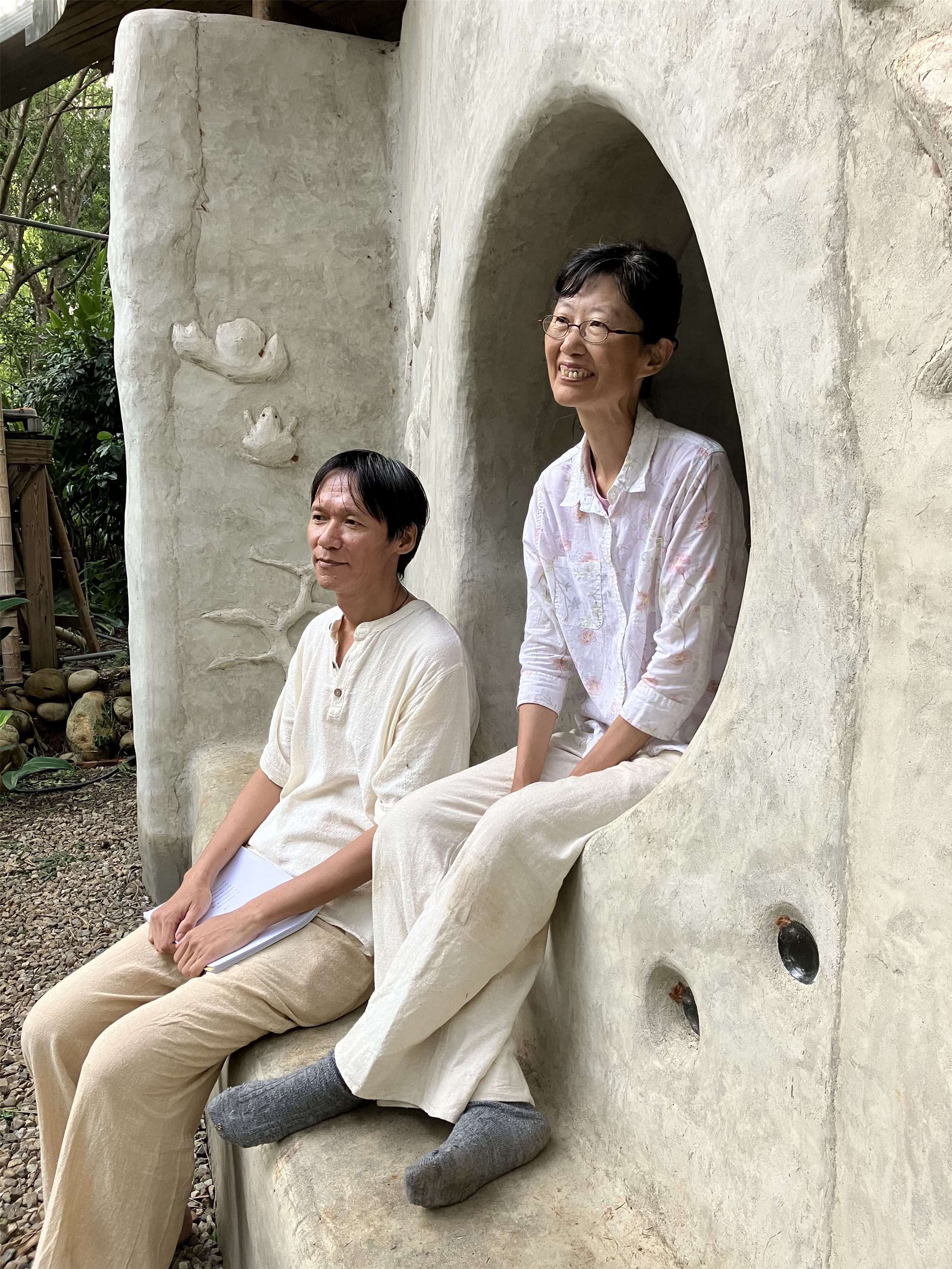 Iris et A-Yao à la maison goutte, Taichung (Sasa)