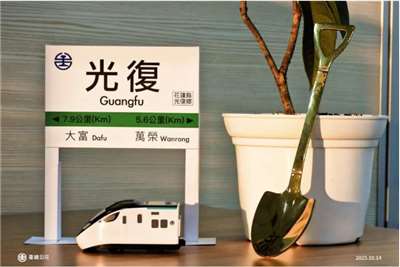 “Papan Nama Stasiun KA Guangfu Kecil” Apresiasi TRA Kepada Pahlawan Sekop (foto: TRA)