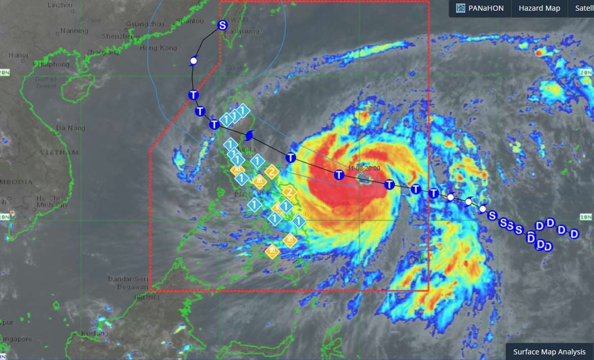 Taifun Fung-Wong Menguat Drastis, Dua Wilayah Ini Berpeluang Ditutupi Lingkaran Badai Hingga 70% Lebih (PAGASA)