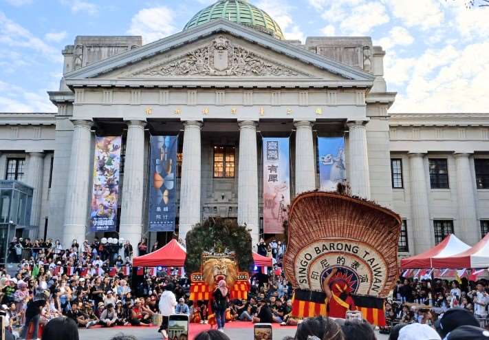 (foto: Singo Barong Taiwan tampil di Museum Nasional Taiwan / Rti)