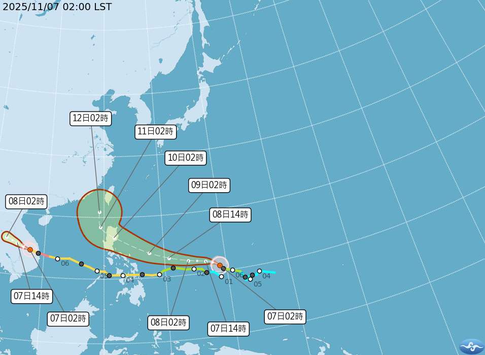 Taifun Fung-Wong Menguat, Taiwan di Bawah Bayang-Bayang Tiga Hari Cuaca Ekstrem (CWA)
