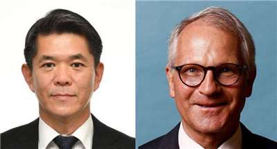 Duta Besar Jepang untuk Filipina, Endo Kazuya (kiri), dan Duta Besar Jerman untuk Filipina, Andreas Pfaffernoschke (kanan). (Foto: Wikipedia, manila.diplo.de)