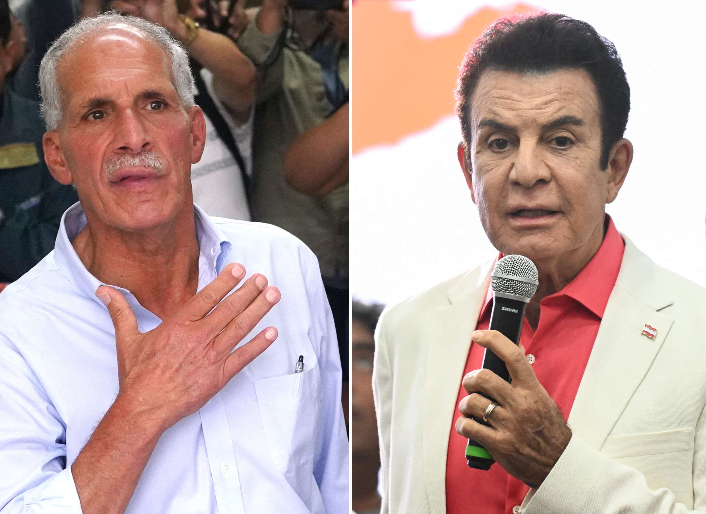 Pemilu Honduras : kandidat Partai Nasional, Nasry Asfura (kiri),  dan kandidat Partai Liberal,  Salvador Nasralla (kanan). (foto: AFP)