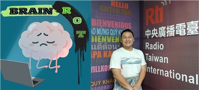 Ilustrasi brain rot dan Okki Sutanto