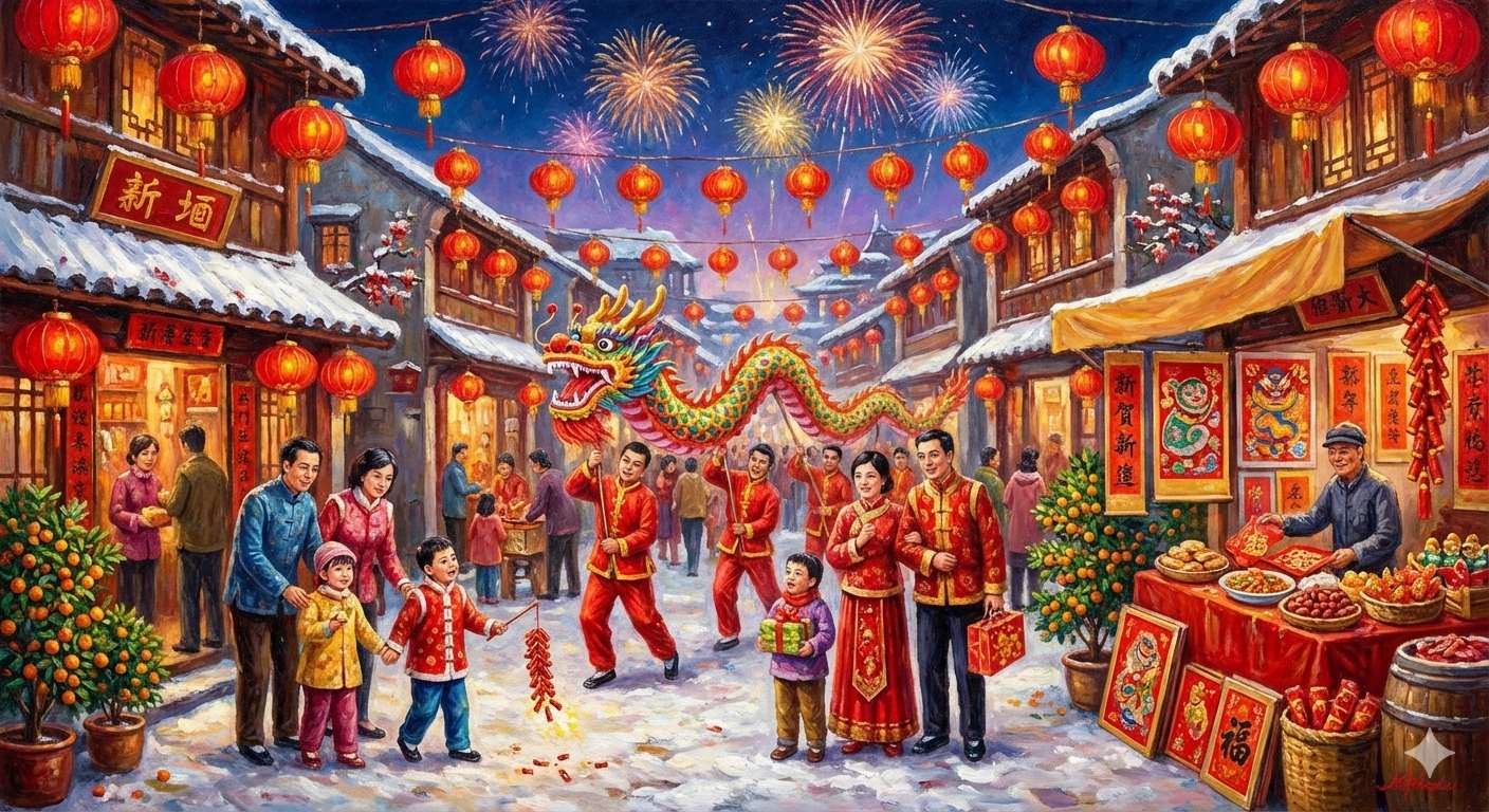 Festival Musim Semi, Denyut Nadi Peradaban, Ritual Kuno, dan Perayaan Global (AI Generated)