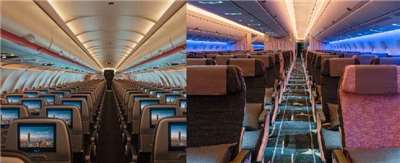 Kelas ekonomi penerbangan maskapai Starlux Airlines (kiri) dan China Airlines (kanan) (foto: situs web Starlux Airlines dan China Airlines)
