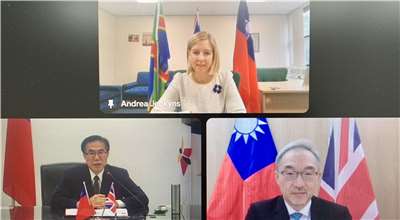 Taiwan menyambut kota kembar pertama di Inggris. Walikota Tainan Huang Wei-cher (黃偉哲) bersama dengan Walikota Greater Lincolnshire Andrea Jenkyns mengelar upacara penandatanganan aliansi secara online pada tanggal 19 Oktober kemarin, dengan demikian kedua kota ini resmi menjadi kota kembar. (Foto: Pemkot Tainan)