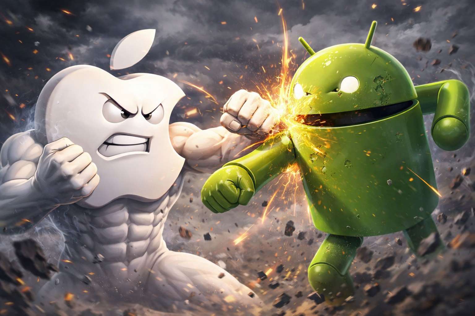AD Apple VS Android (Foto: AI)