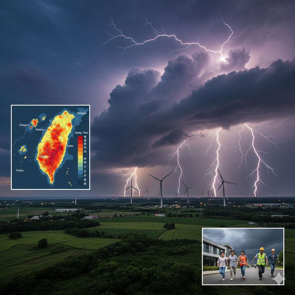 Wilayah Paling Sering Tersambar Petir di Taiwan Terungkap! Satu Kabupaten Ternyata Ini Jadi Langganan (AI Generated)