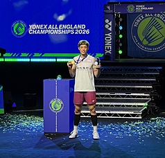 Pebulutangkis Taiwan Lin Chun-Yi (林俊易) meraih gelar di All England Open. (Foto: Pelatih Lin Chun-yi)